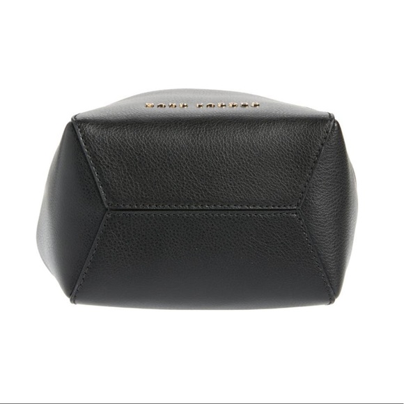 The Marc Jacobs Black Leather Drawstring Bucket Bag w Woven Strap NWT - Picture 5 of 10